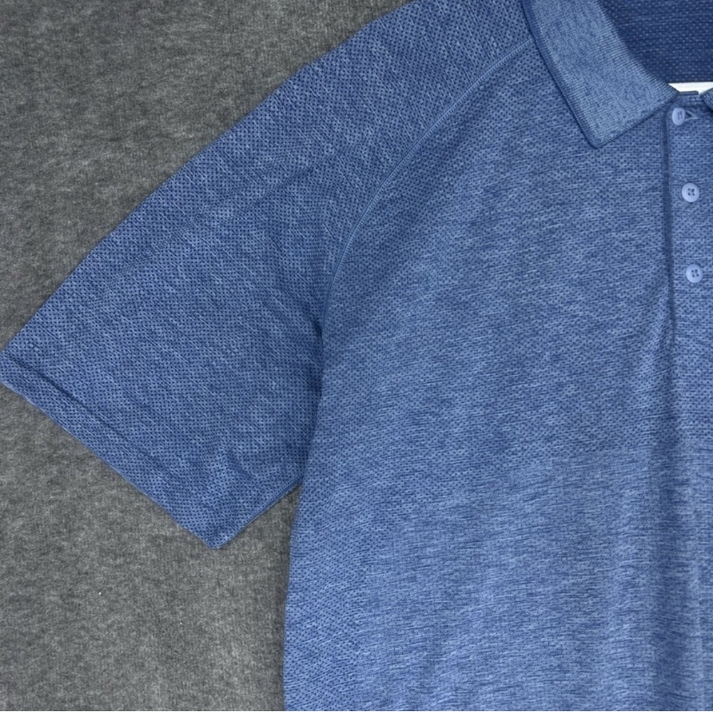 Lululemon Metal Vent Tech Polo Shirt Men's XL Blue Stretch Lightweight Golf - Picture 5 of 10